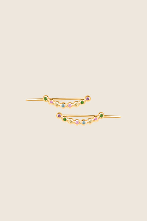 UMIAR jewellery presents monolithic earrings adorned with precious gemstones such as diamonds and topazes. A minimalist design with no clasps, handcrafted from 925 sterling silver or 24-carat gold-plated silver. Discover a new level of comfort and style — order yours today!