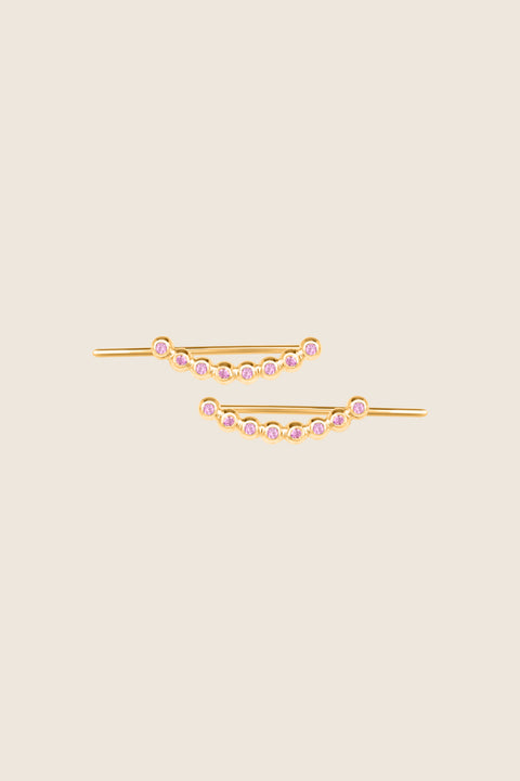 UMIAR jewellery presents monolithic earrings adorned with precious gemstones such as diamonds and topazes. A minimalist design with no clasps, handcrafted from 925 sterling silver or 24-carat gold-plated silver. Discover a new level of comfort and style — order yours today!