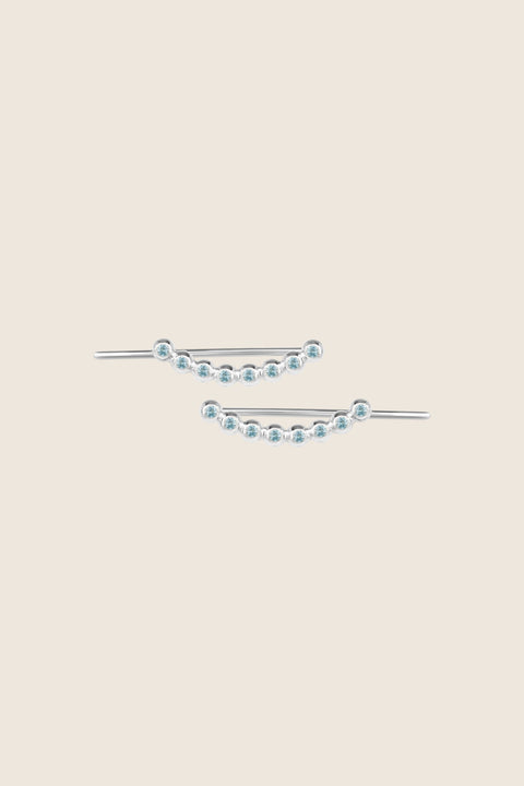 UMIAR jewellery presents monolithic earrings adorned with precious gemstones such as diamonds and topazes. A minimalist design with no clasps, handcrafted from 925 sterling silver or 24-carat gold-plated silver. Discover a new level of comfort and style — order yours today!