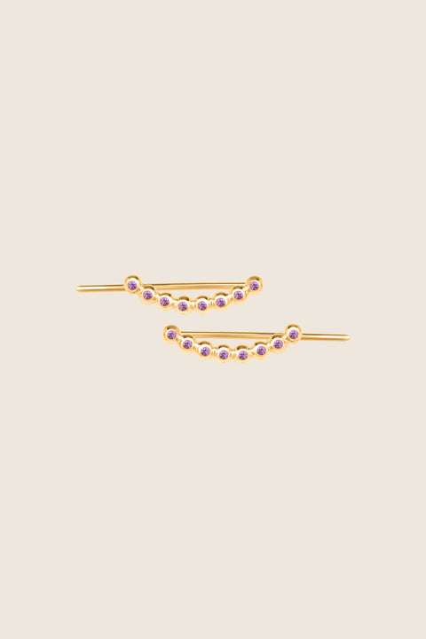 UMIAR jewellery presents monolithic earrings adorned with precious gemstones such as diamonds and topazes. A minimalist design with no clasps, handcrafted from 925 sterling silver or 24-carat gold-plated silver. Discover a new level of comfort and style — order yours today!