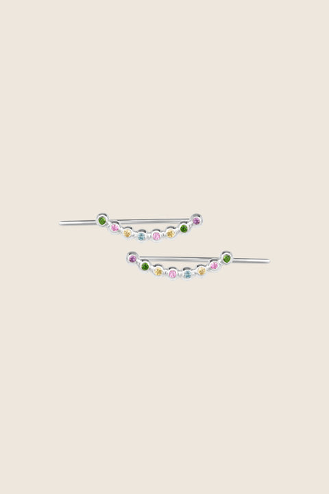 UMIAR jewellery presents monolithic earrings adorned with precious gemstones such as diamonds and topazes. A minimalist design with no clasps, handcrafted from 925 sterling silver or 24-carat gold-plated silver. Discover a new level of comfort and style — order yours today!