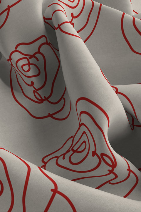 Discover a silk scarf with an original rose design by UMIAR jewellery, where the clean outline of a rose meets a striking colour palette of ecru and carmine. A perfect fusion of elegance and fashion in one accessory. This exceptional scarf, made from 100% natural silk, is part of the PROFONDO ROSSO collection. An ideal gift — beautifully packaged and ready to delight. Explore unique jewellery and silk scarves by UMIAR.