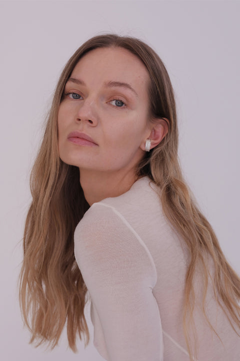 UMIAR braided ear cuff crafted in 925 sterling silver gold plated minimalist modern jewelry statement piece no piercing required perfect for everyday and evening wear