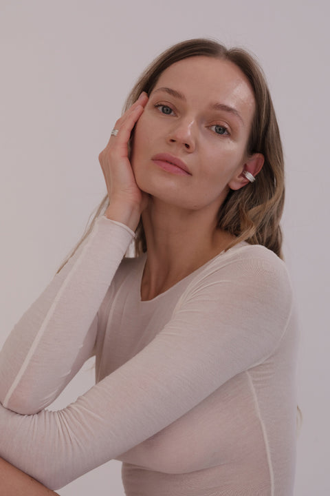 UMIAR braided ear cuff crafted in 925 sterling silver gold plated minimalist modern jewelry statement piece no piercing required perfect for everyday and evening wear