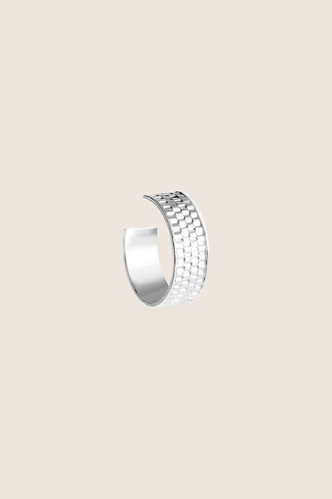 UMIAR braided ear cuff crafted in 925 sterling silver gold plated minimalist modern jewelry statement piece no piercing required perfect for everyday and evening wear
