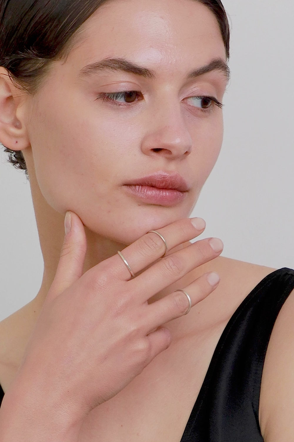 A refined set of three delicate band rings designed for versatile styling—wear them individually, stacked, or as knuckle rings. Minimalist and elegant, they offer endless combinations and effortless everyday wear. A perfect choice for lovers of subtle design and adaptable jewelry. Discover modern versatility by UMIAR jewelry.